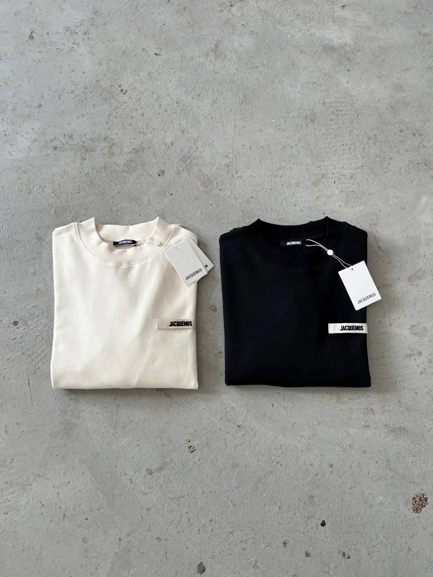 JACQUEMUS Men's Le Sweatshirt Logo Patch Cotton Pullover