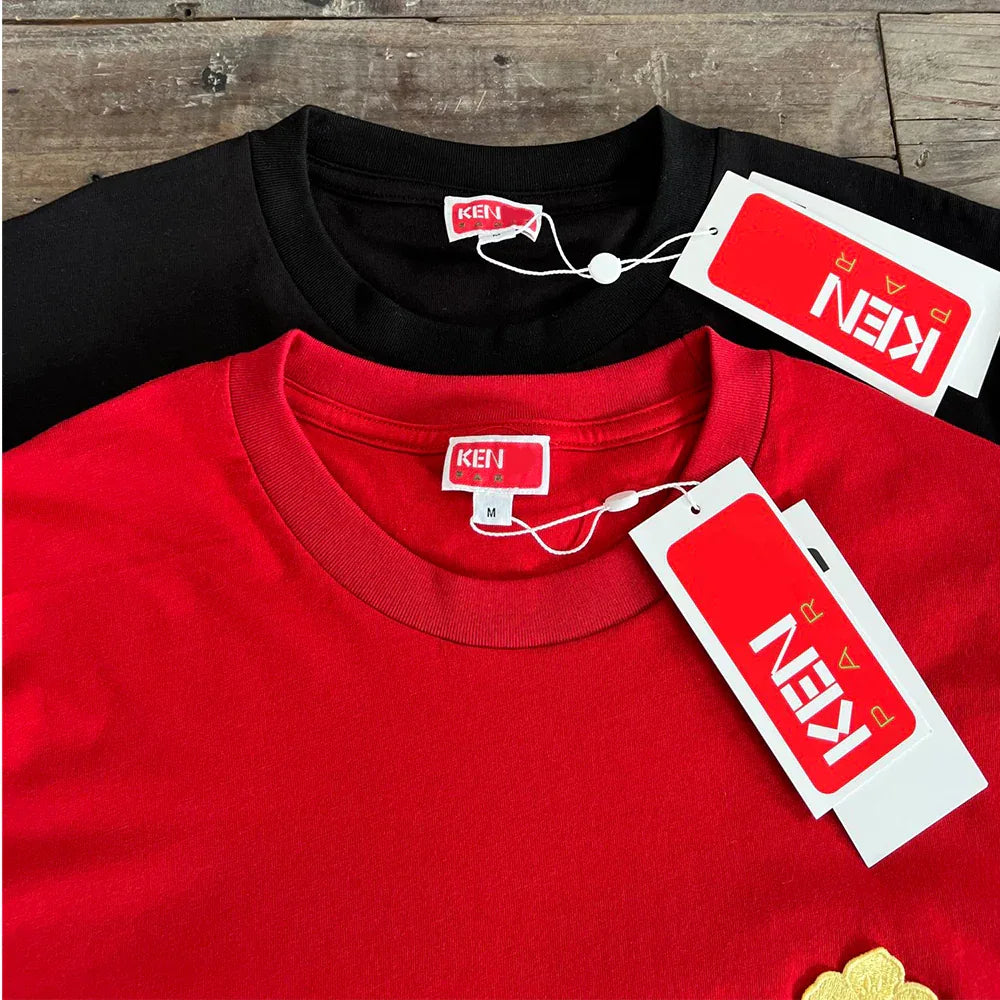 KENZO Men's Boke Flower Graphic Embroidered Cotton Tee