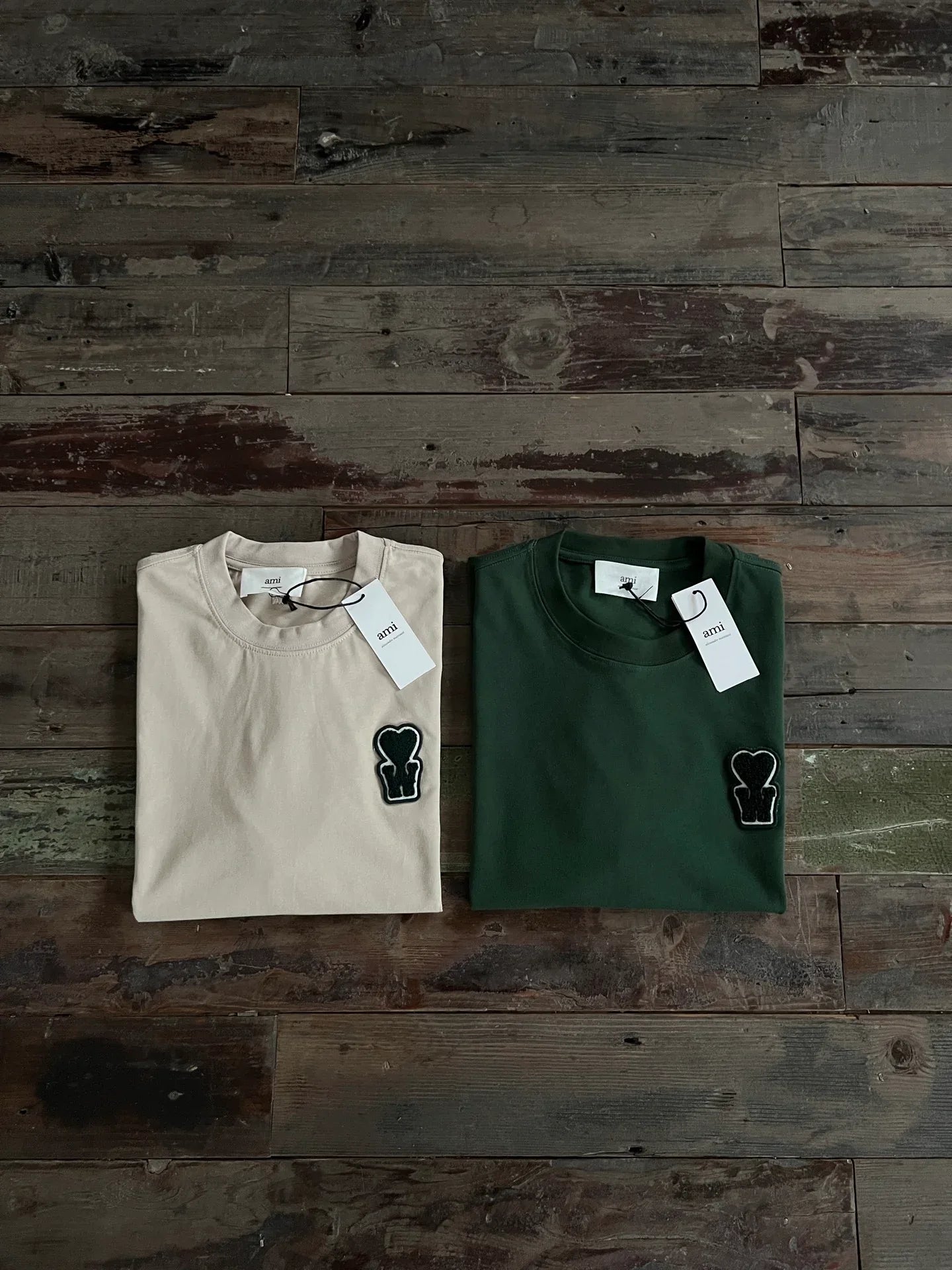 AMI Paris Men's Ami de Coeur Flocked Graphic Tee