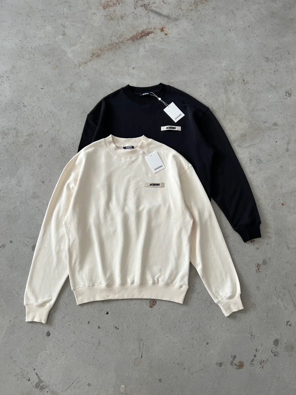 JACQUEMUS Men's Le Sweatshirt Logo Patch Cotton Pullover