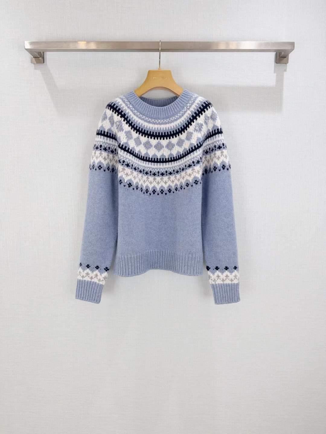 Unisex Fair Isle Knit Sweater with Geometric Patterns and Soft Cotton Blend - SenopekooCLO
