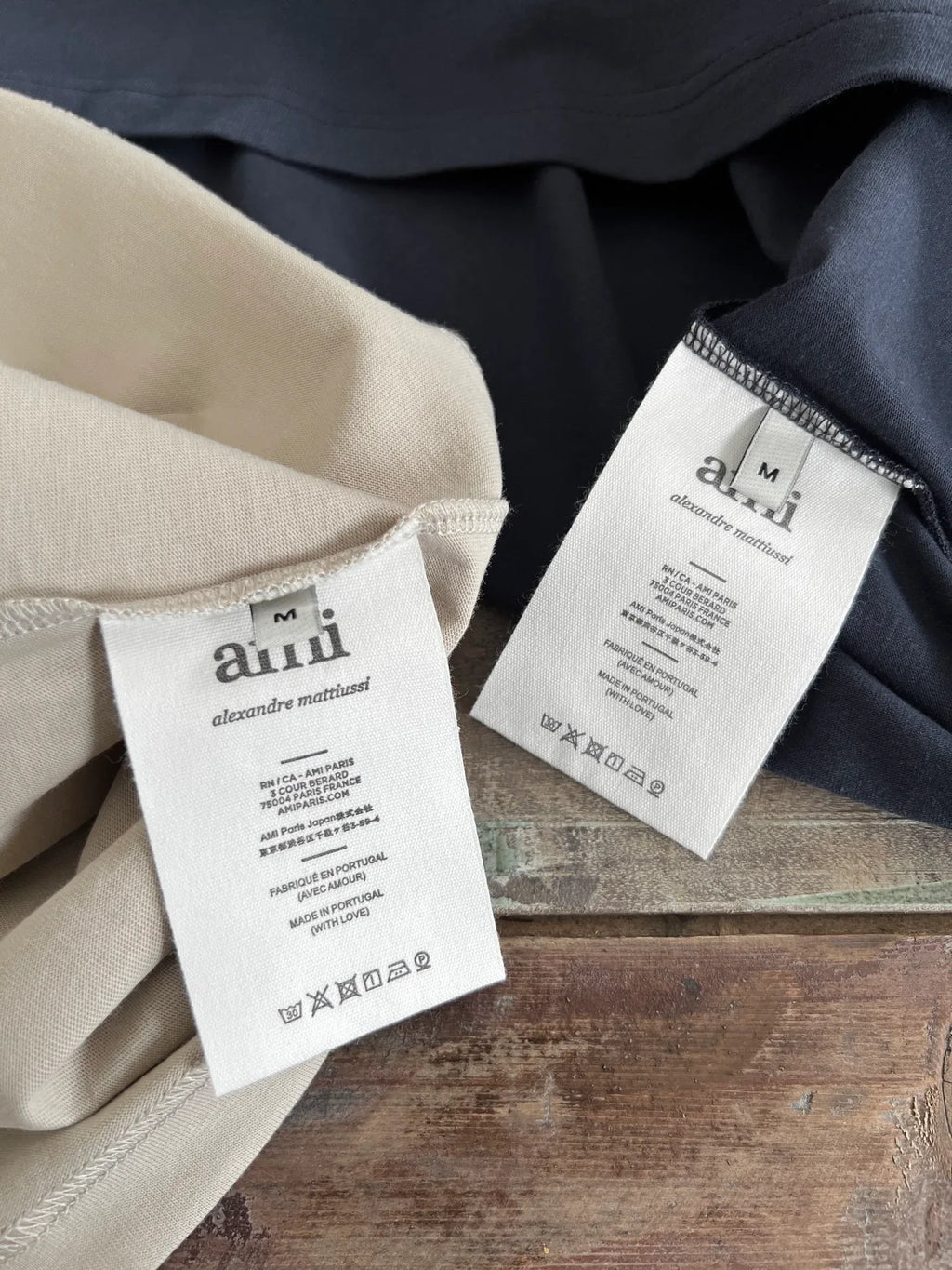 AMI Paris Men's Chenille Logo Relaxed Cotton Tee