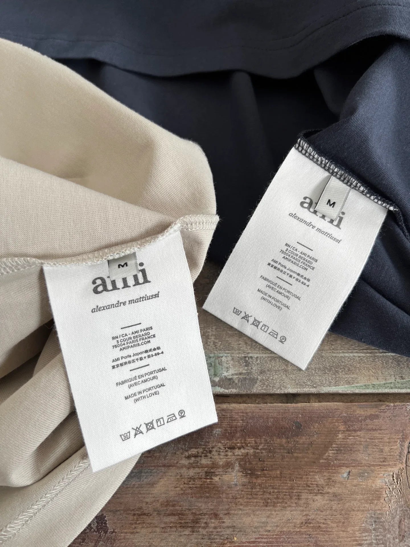 AMI Paris Men's Chenille Logo Relaxed Cotton Tee