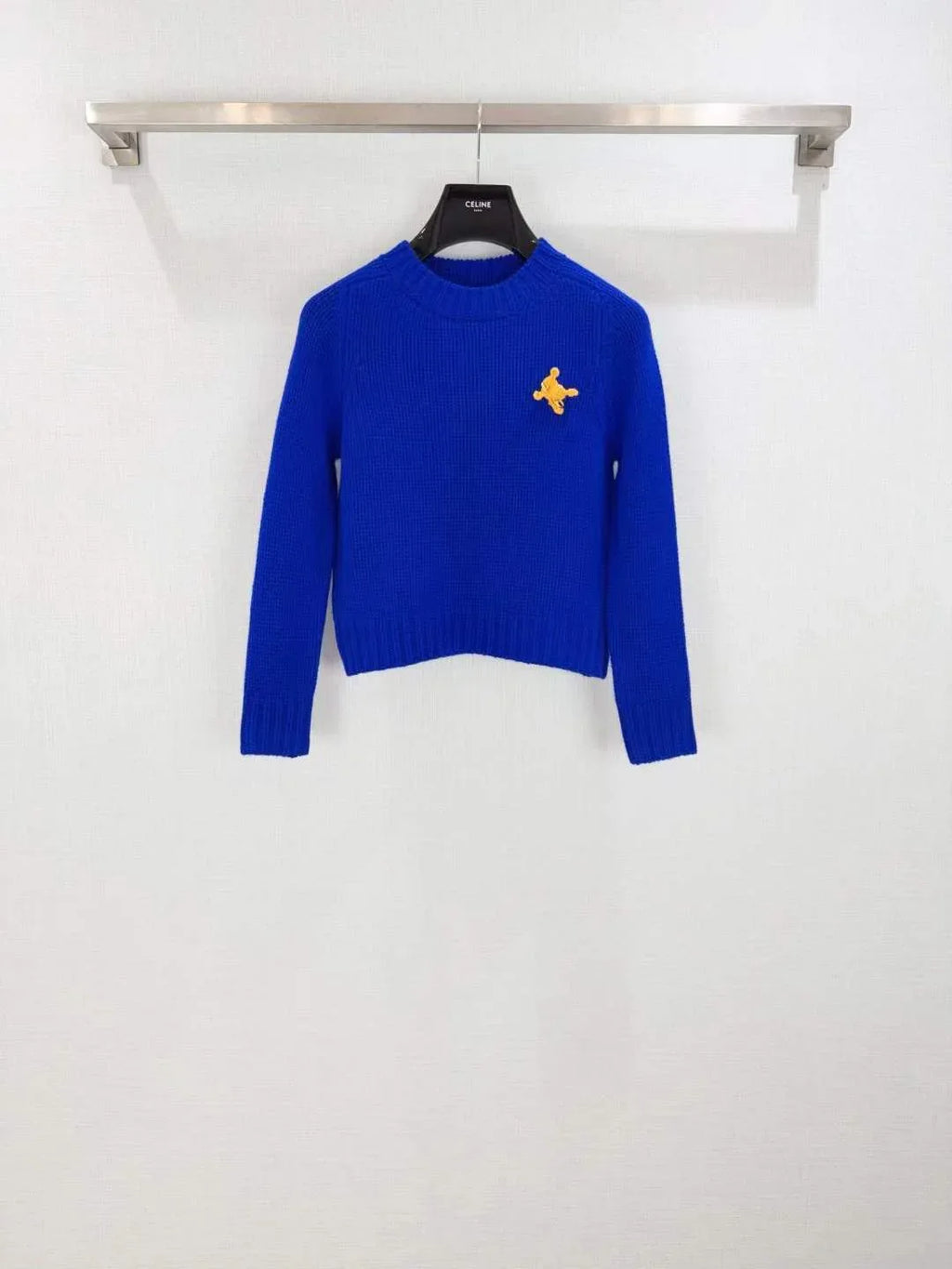 Women's Cozy Knit Sweater with Playful Embroidered Detail and Relaxed Fit - SenopekooCLO
