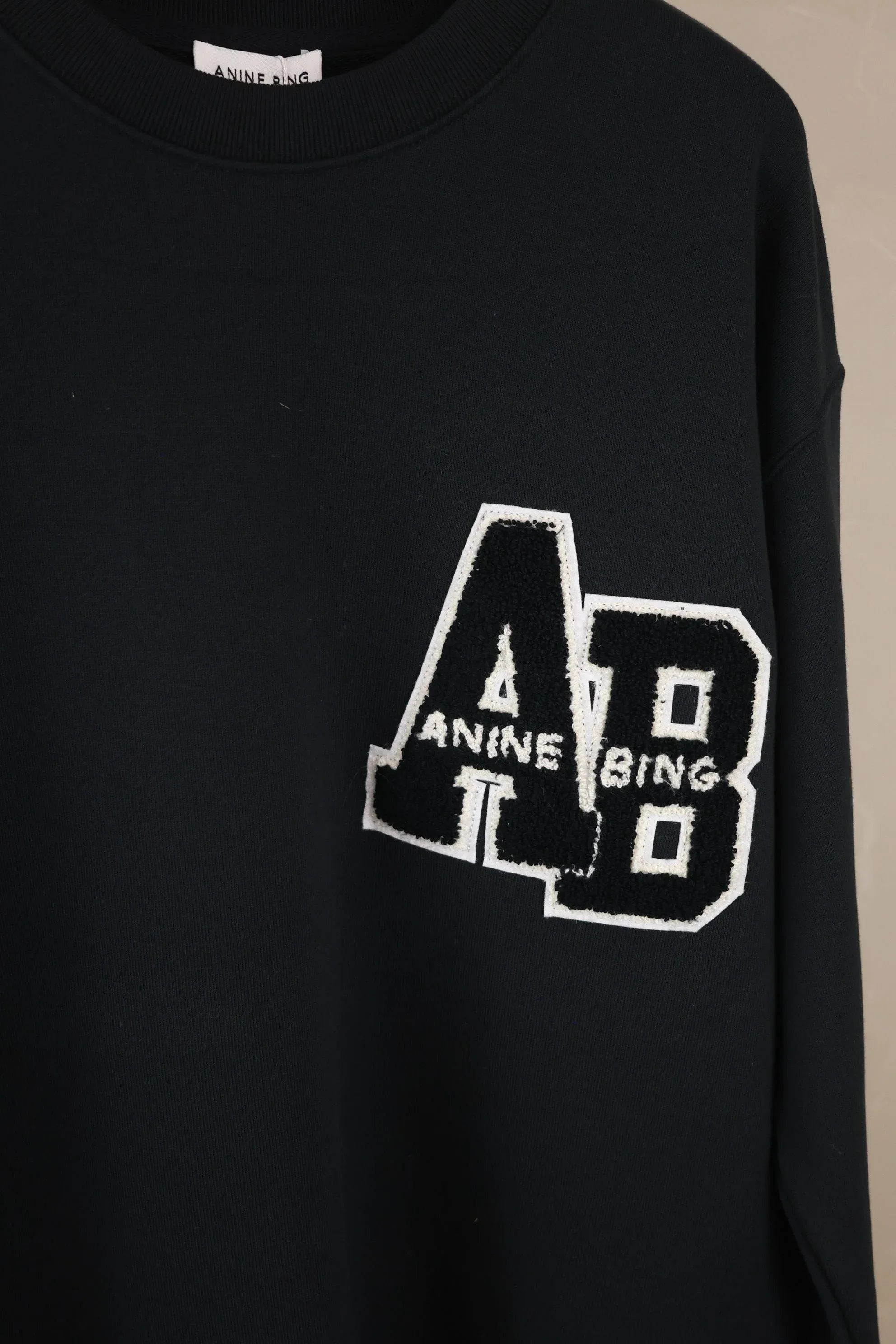 Anine Bing Women's AB Chenille Patch Oversized Sweatshirt