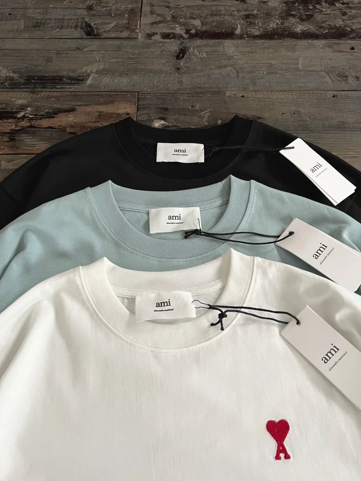 AMI Paris Women's Ami de Coeur Long Sleeve Cotton Tee