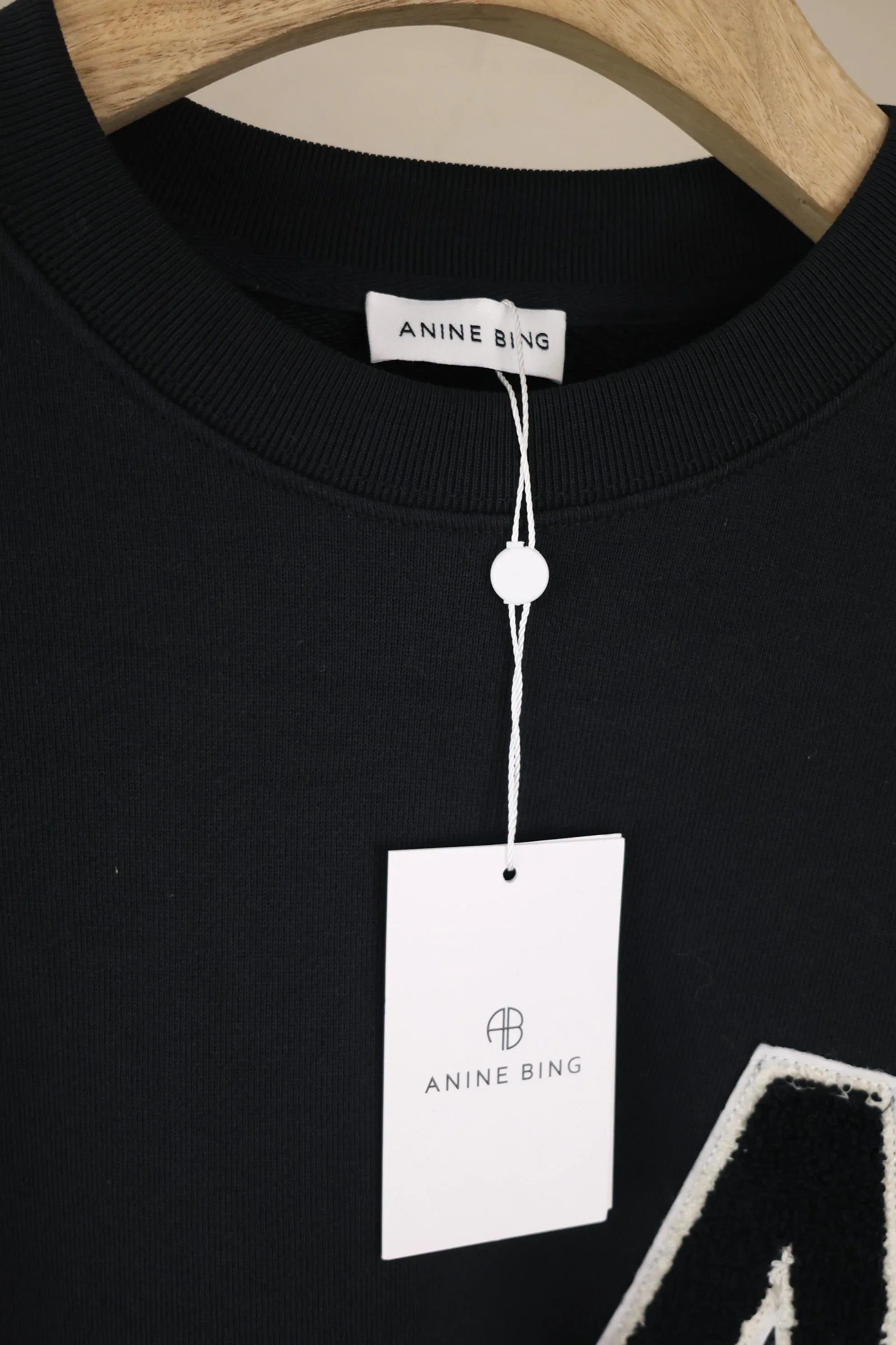 Anine Bing Women's AB Chenille Patch Oversized Sweatshirt