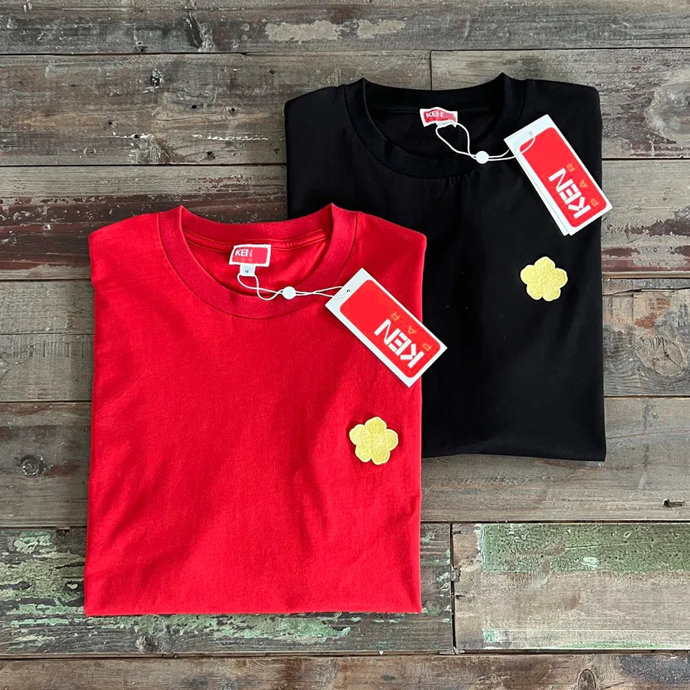 KENZO Men's Boke Flower Graphic Embroidered Cotton Tee