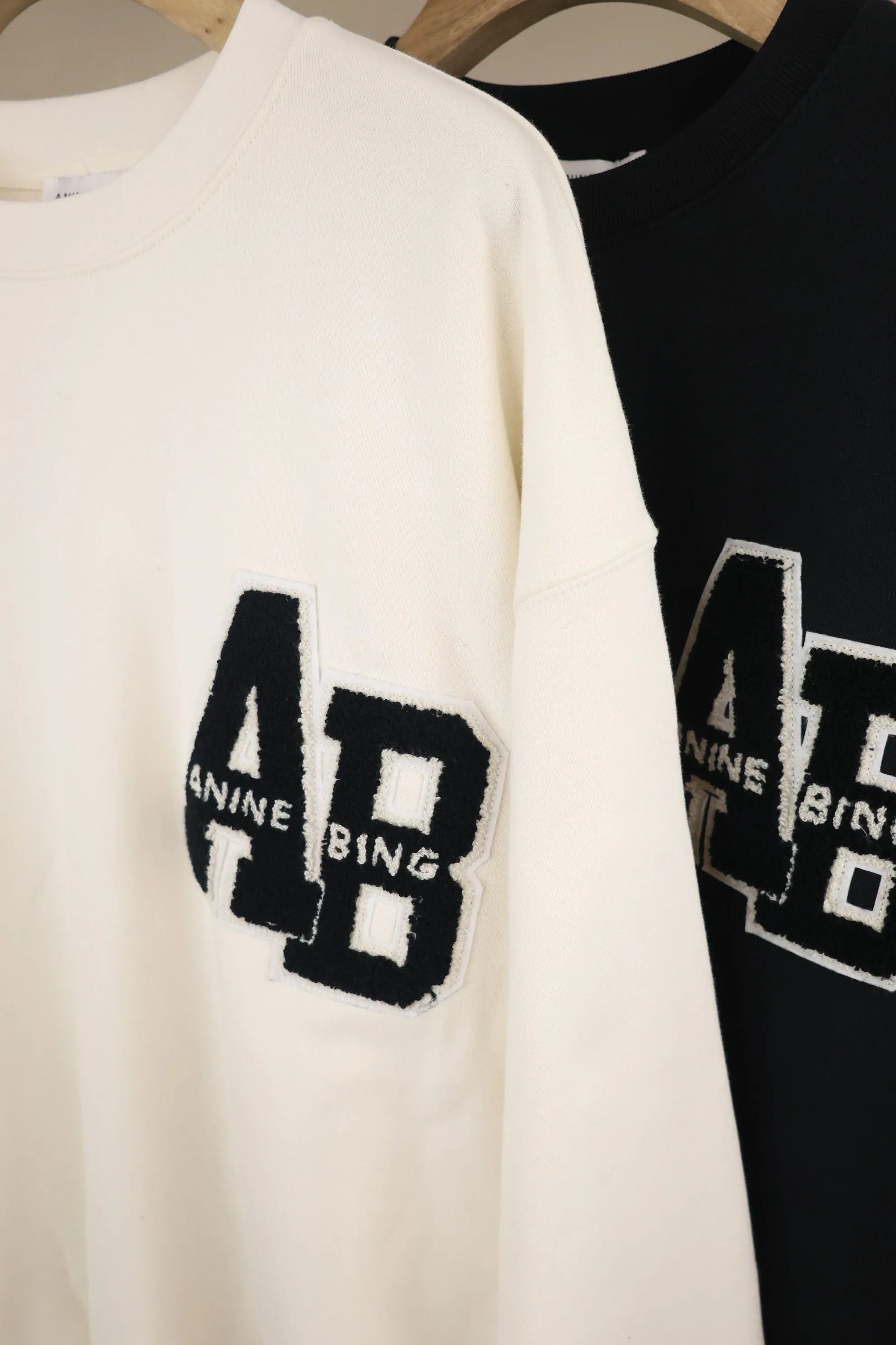 Anine Bing Women's AB Chenille Patch Oversized Sweatshirt