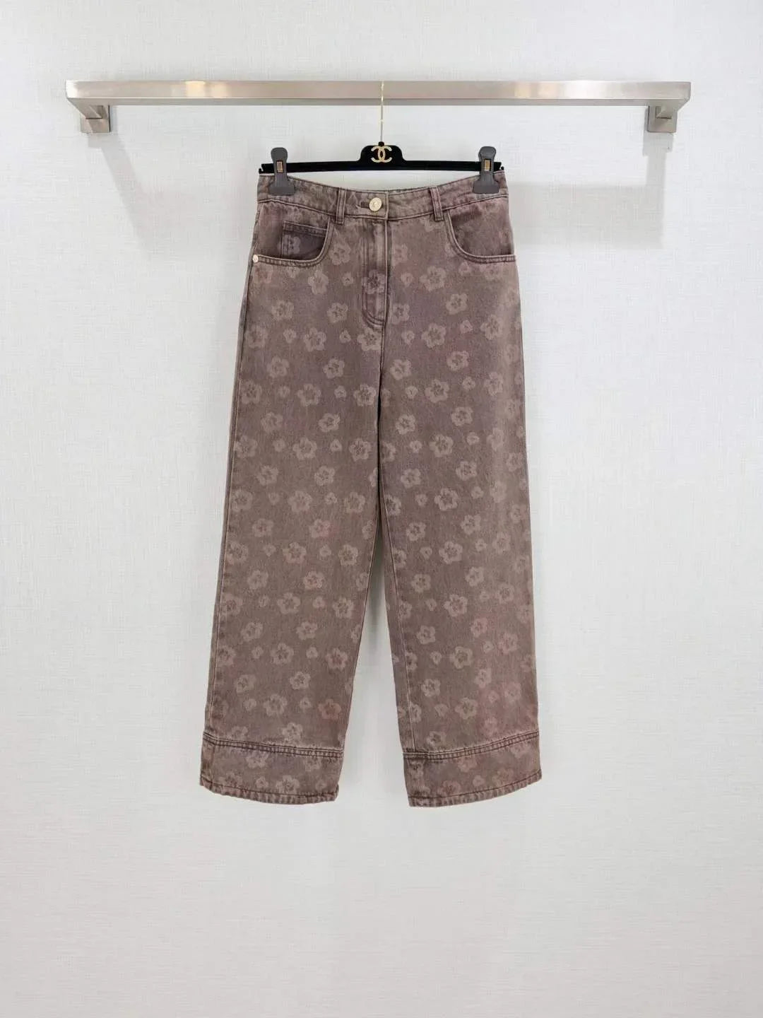Women's Relaxed-Fit Trousers with Floral Embroidery and Casual Elegance - SenopekooCLO