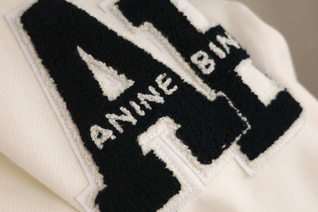 Anine Bing Women's AB Chenille Patch Oversized Sweatshirt