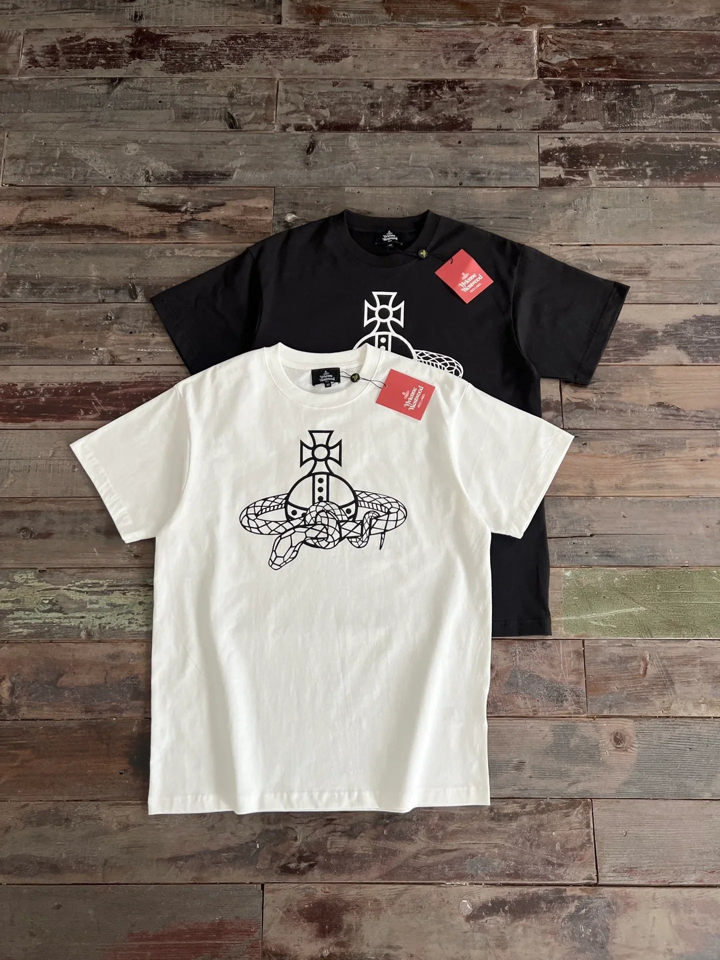 Vivienne Westwood Snake Orb Graphic Cotton Men's Tee