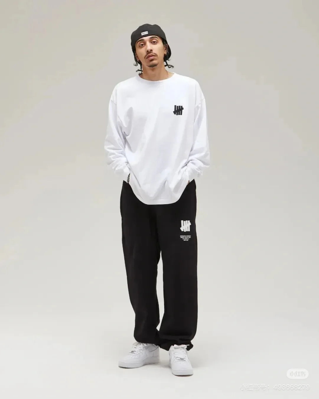 UNDEFEATED Men's 5 Strike Logo Long Sleeve Cotton Tee