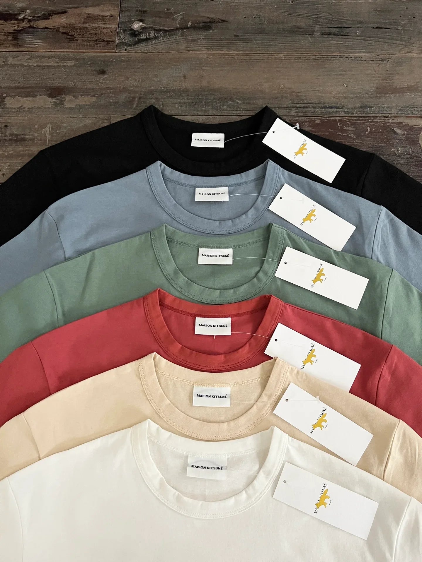 Maison Kitsuné Men's Classic Fox Head Patch Cotton Tee