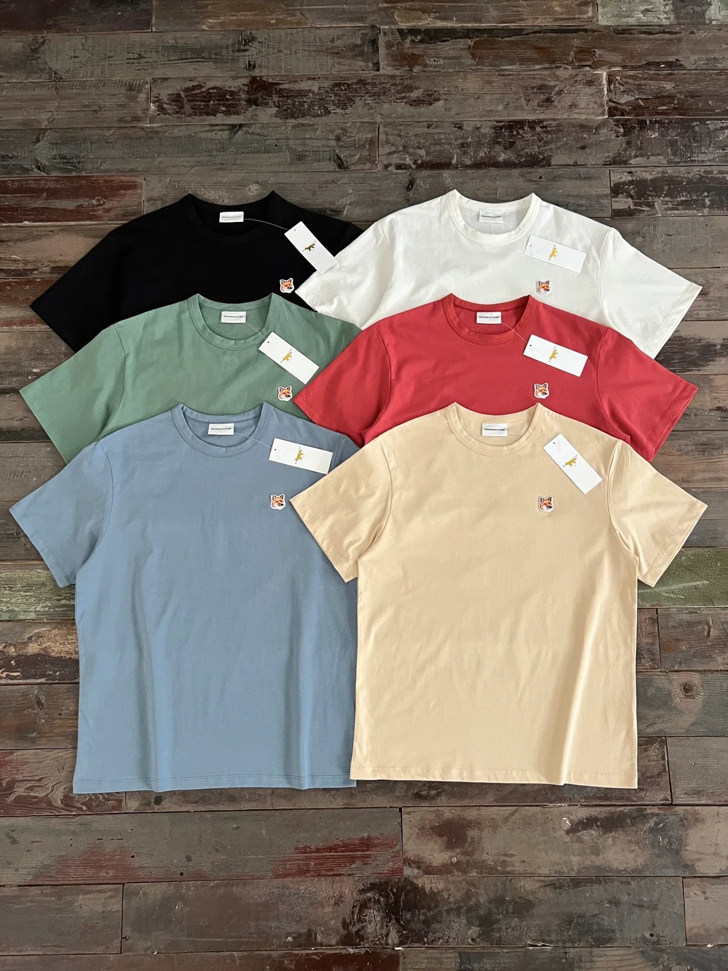 Maison Kitsuné Men's Classic Fox Head Patch Cotton Tee