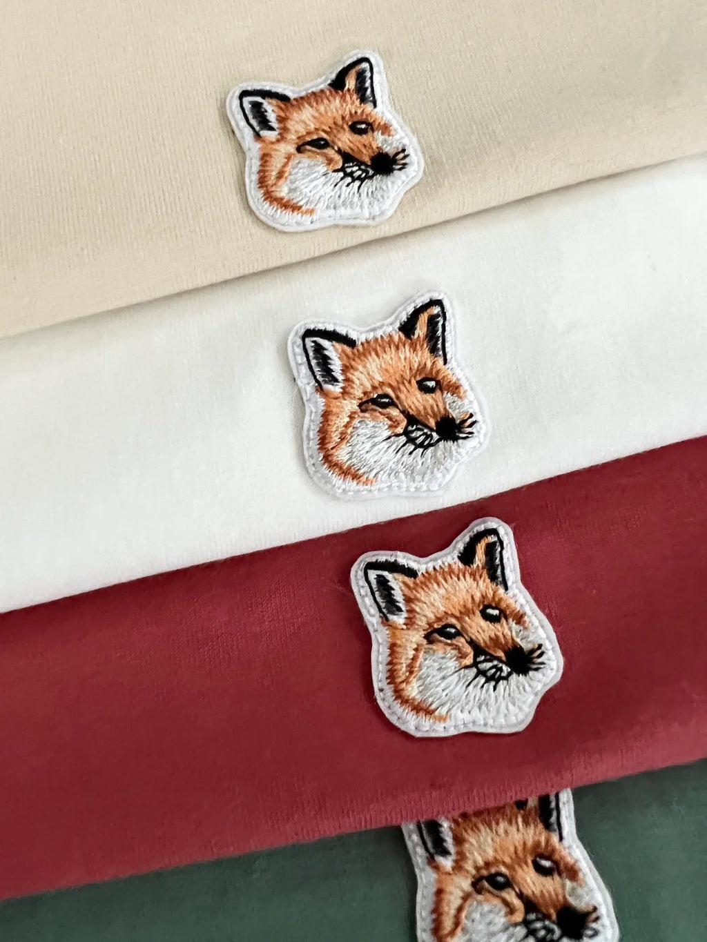 Maison Kitsuné Men's Classic Fox Head Patch Cotton Tee