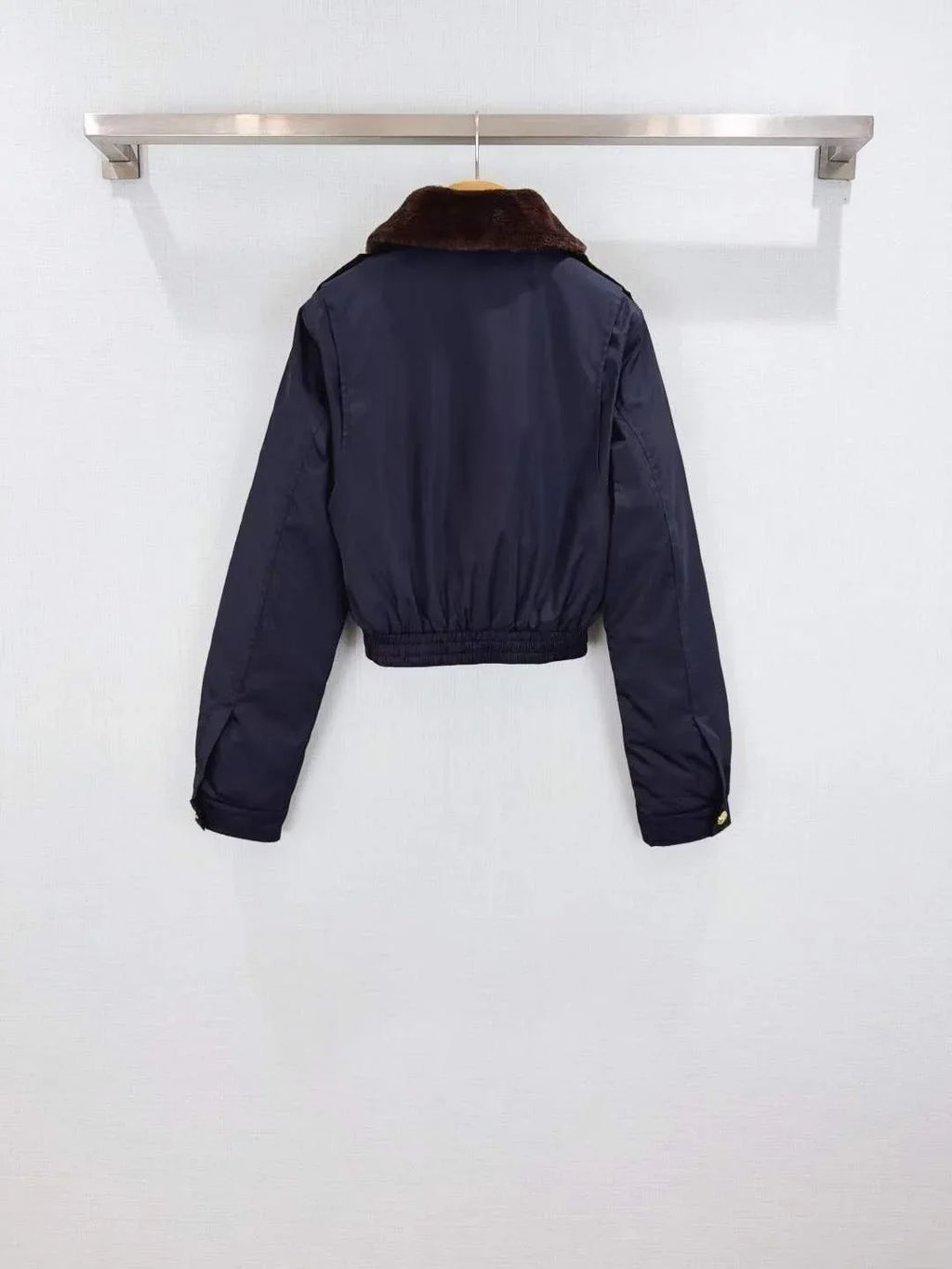 Women's Luxurious Winter Coat with Plush Fur Collar and Metallic Accents - SenopekooCLO