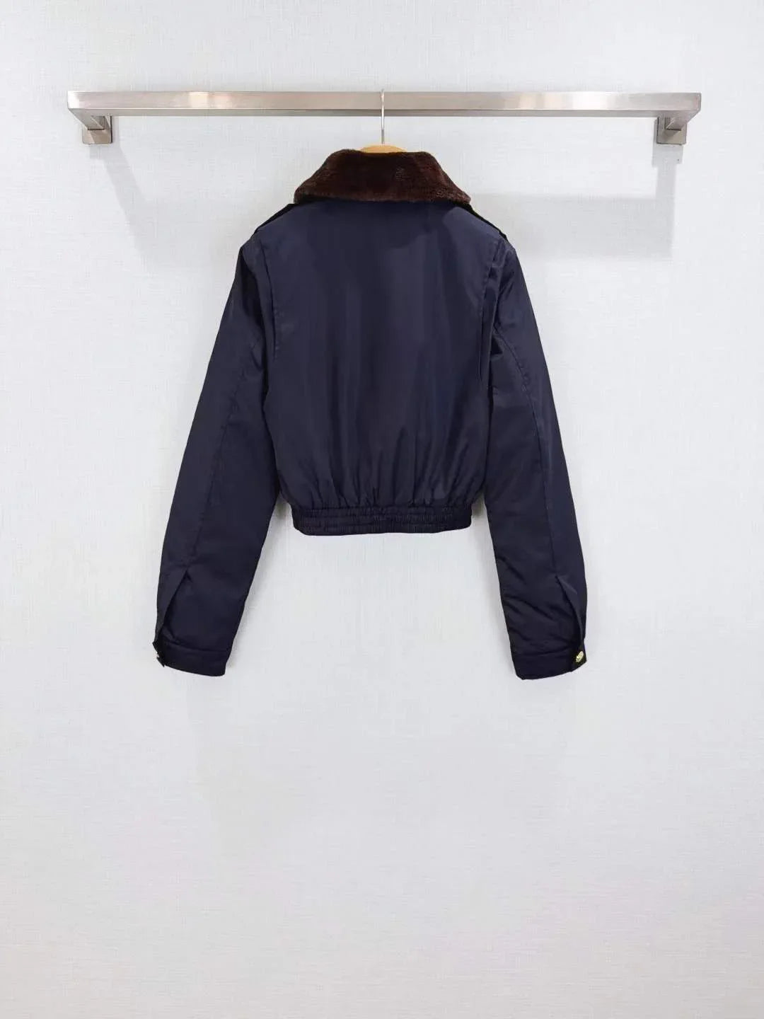 Women's Luxurious Winter Coat with Plush Fur Collar and Metallic Accents - SenopekooCLO