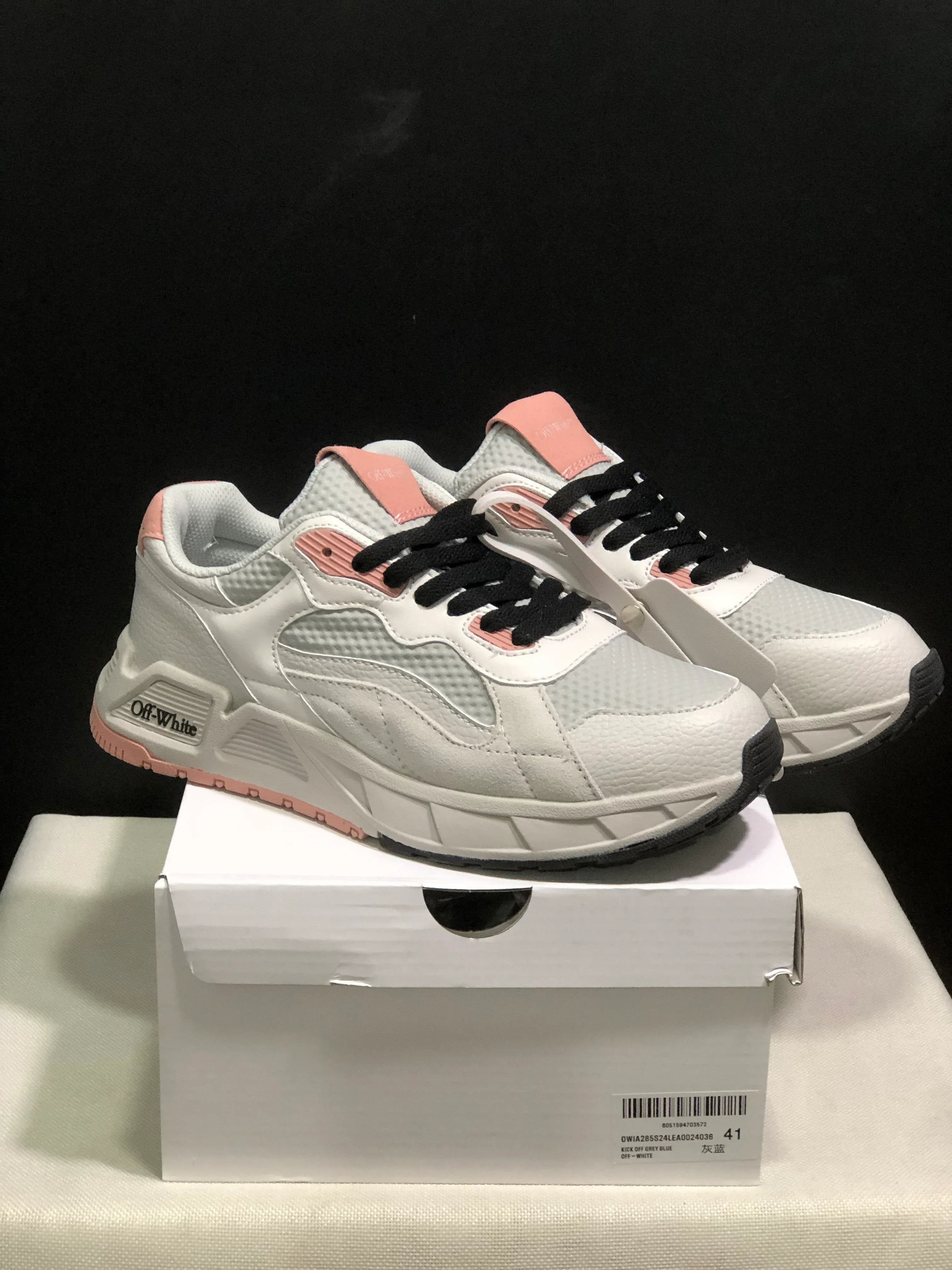 OFF WHITE Kick Off Leather Sneakers - SenopekooCLO