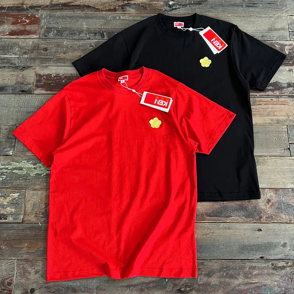 KENZO Men's Boke Flower Graphic Embroidered Cotton Tee