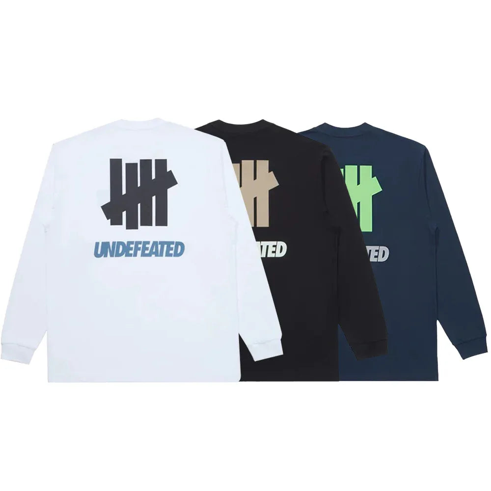 UNDEFEATED Men's 5 Strike Logo Long Sleeve Cotton Tee