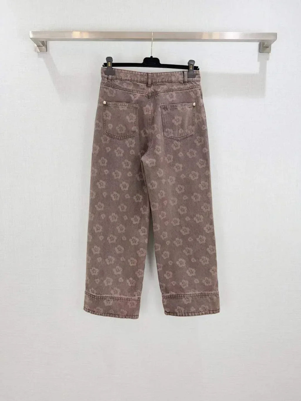 Women's Relaxed-Fit Trousers with Floral Embroidery and Casual Elegance - SenopekooCLO