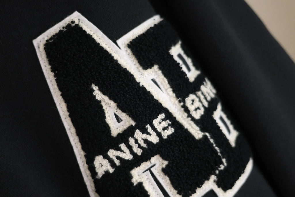 Anine Bing Women's AB Chenille Patch Oversized Sweatshirt