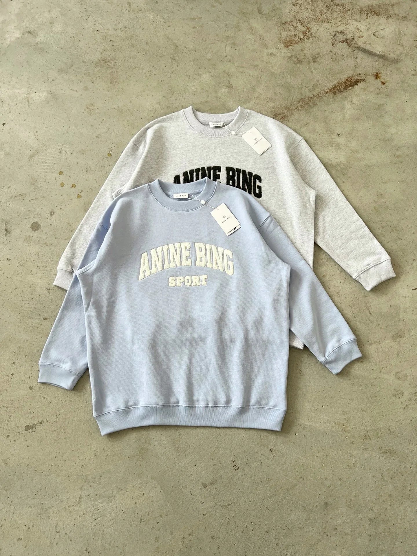 Anine Bing Women's Sport Chenille Logo Oversized Sweatshirt