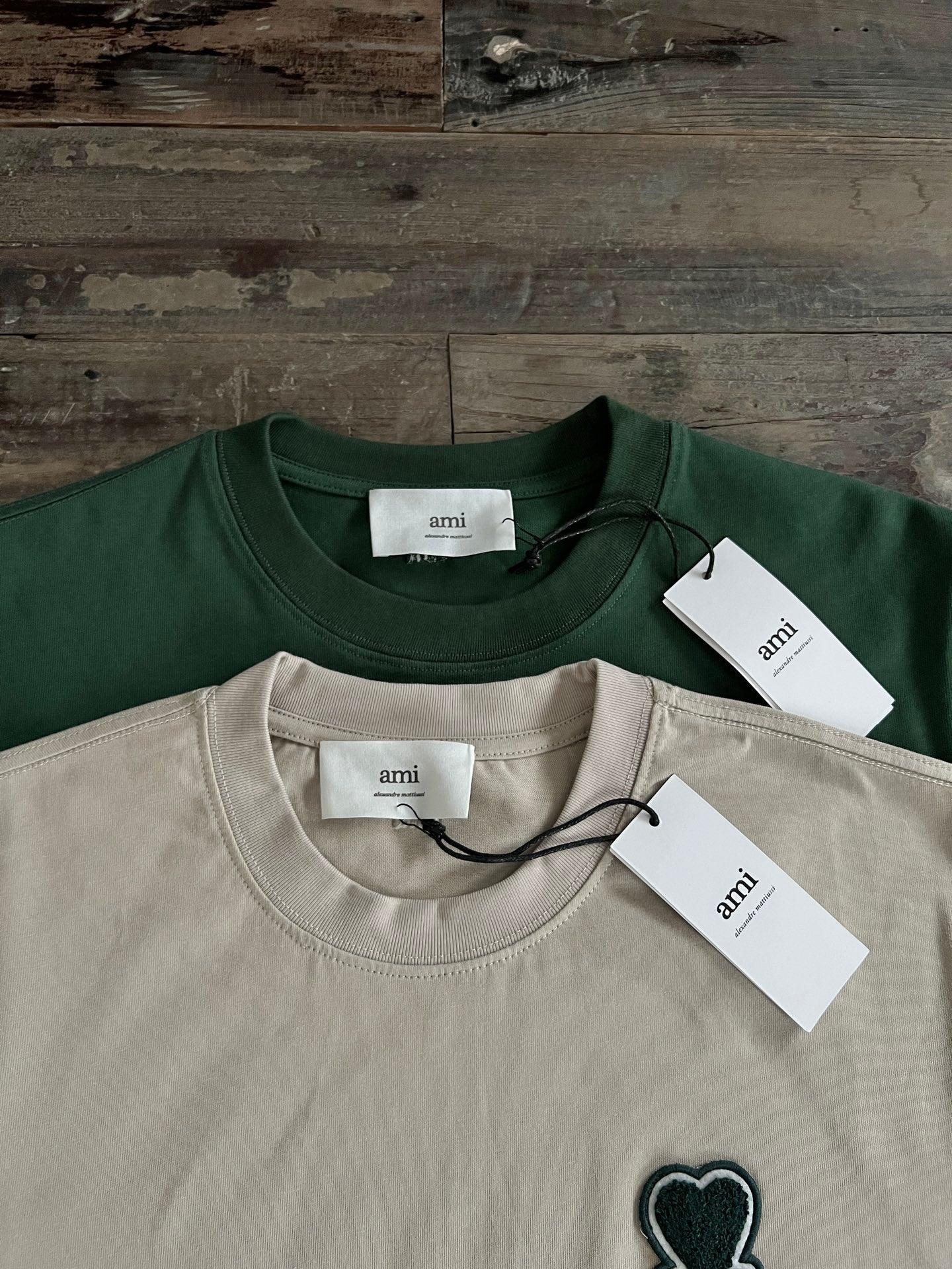 AMI Paris Men's Ami de Coeur Flocked Graphic Tee