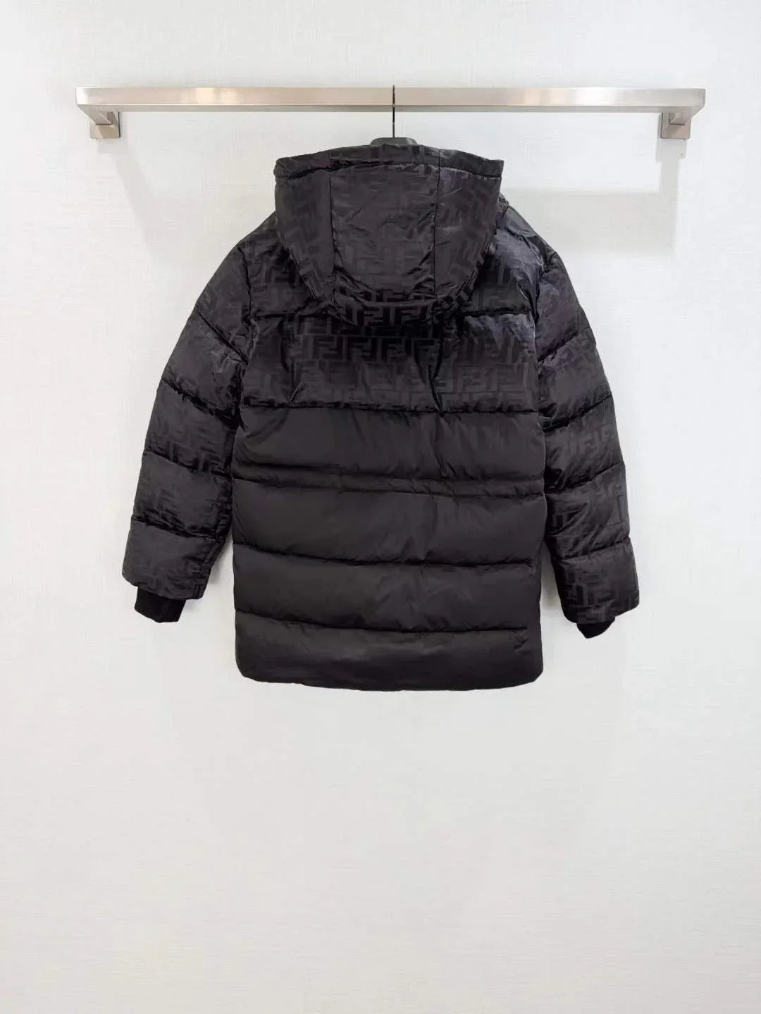 Unisex Quilted Longline Puffer Coat with Stand Collar and Secure Pockets - SenopekooCLO