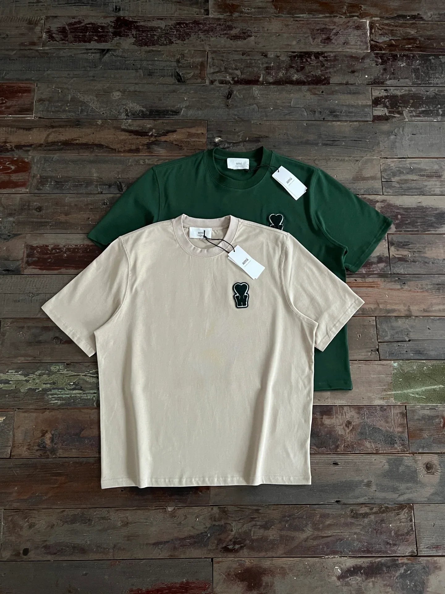 AMI Paris Men's Ami de Coeur Flocked Graphic Tee