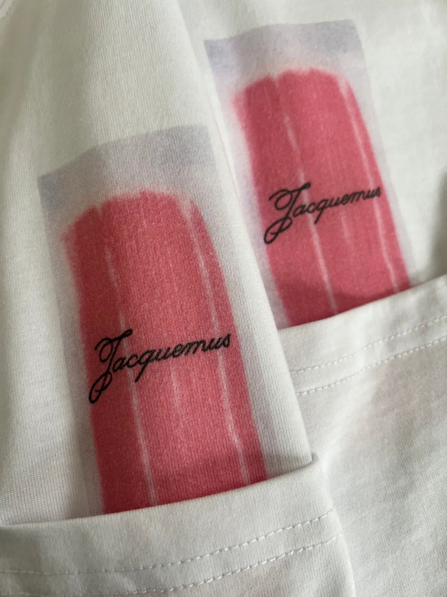 JACQUEMUS Men's Painted Pocket Detail Cotton T-Shirt